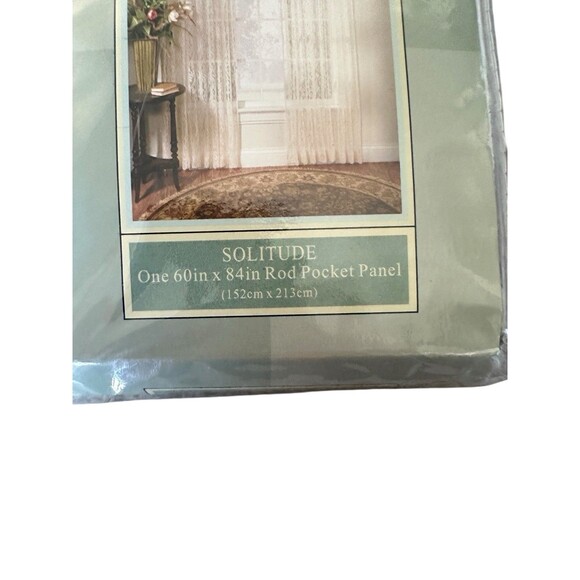 NorthCrest Vintage Lace Curtain Panel 60x84 Ivory Rod Pocket Sheer Window Panel - Picture 4 of 13